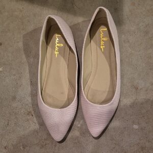 Lulu's Light Pink Textured Flats